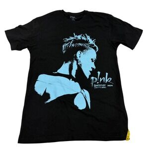 Pink Summer Carnival 2024 Tour Shirt Lincoln NE Oct 20 Black Graphic Tee Medium